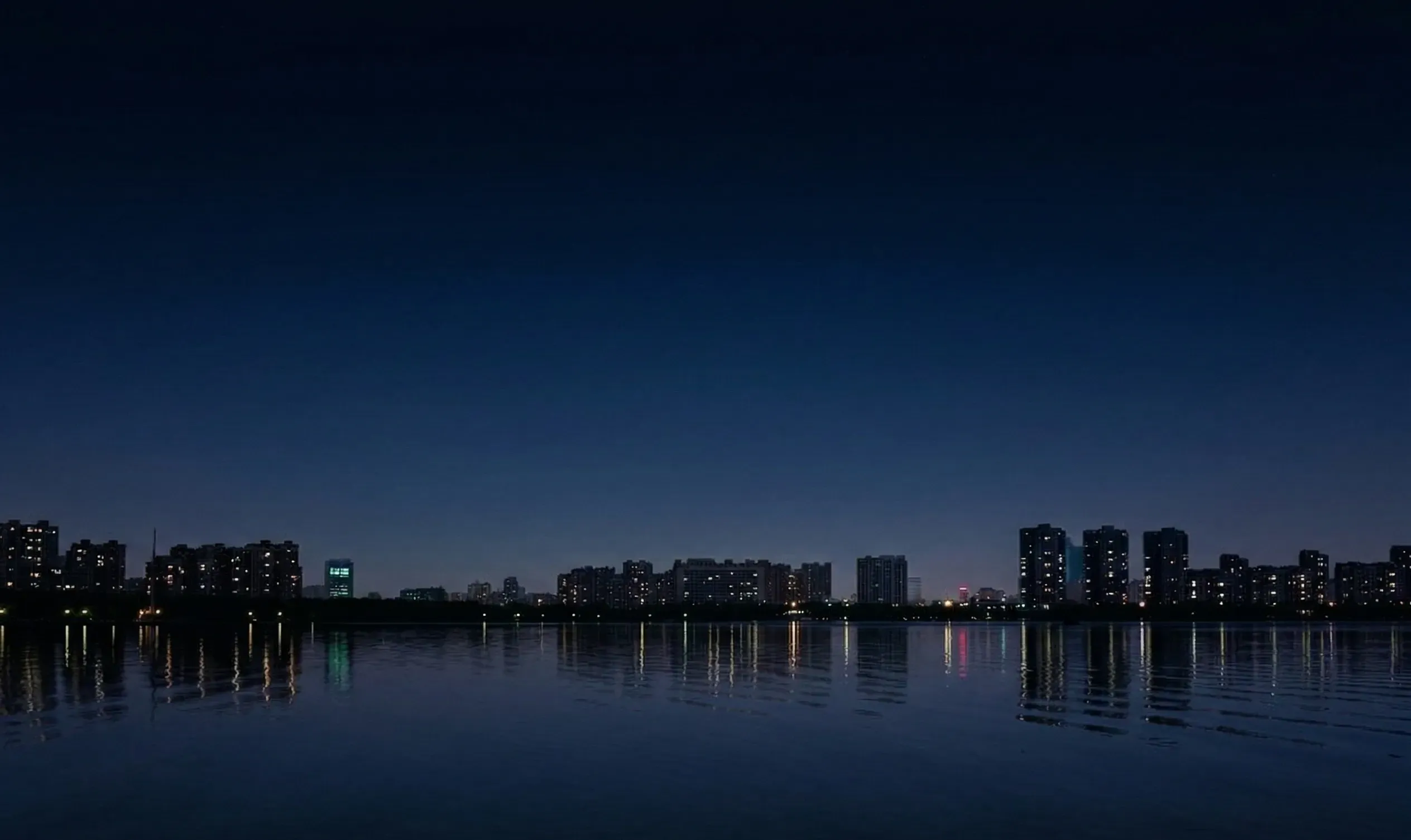 City night view with lights